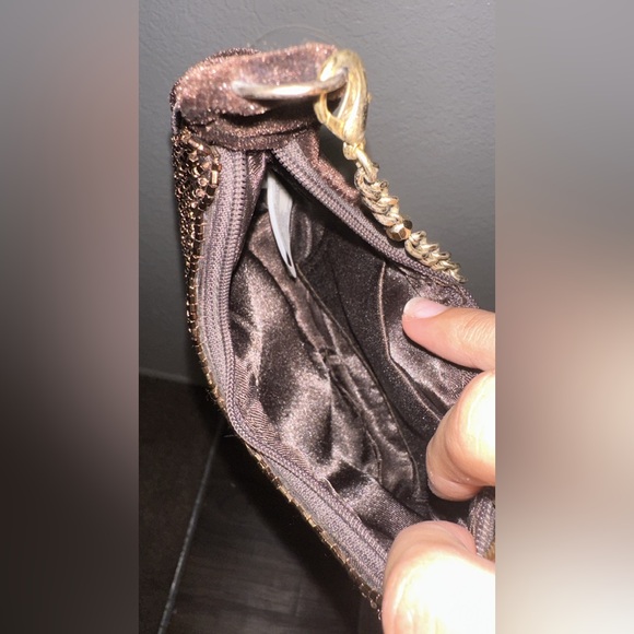 Elegant Brown Sequin Chain Bag - Picture 4 of 5